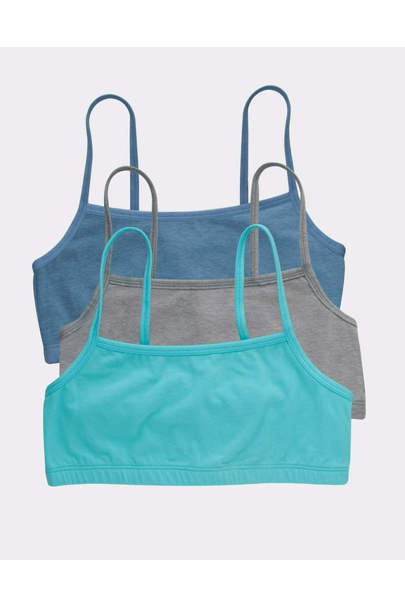 Bralette 3-Pack Women's String Crop Lightweight Soft Assorted Colors HFA001