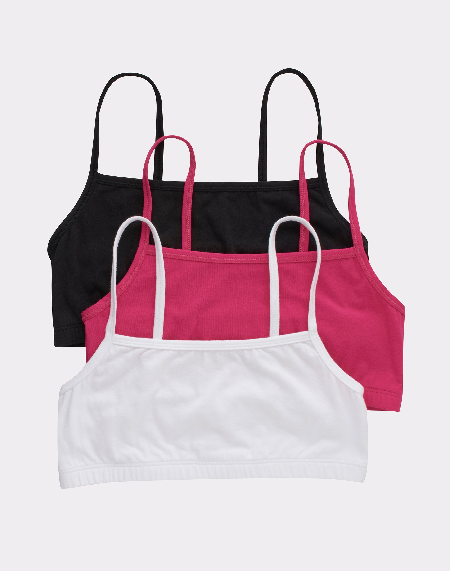 Hanes Bralette 3-Pack Women's String Crop Lightweight Soft Assorted Colors HFA001 - Walmart.com