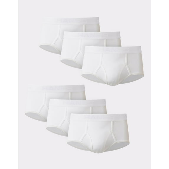 Hanes Brief 6 Pack Cool Comfort Men Ultimate Big Waist White Underwear 2XB-4XB