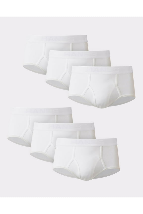 Brief 6 Pack Cool Comfort Men Ultimate Big Waist White Underwear 2XB-4XB