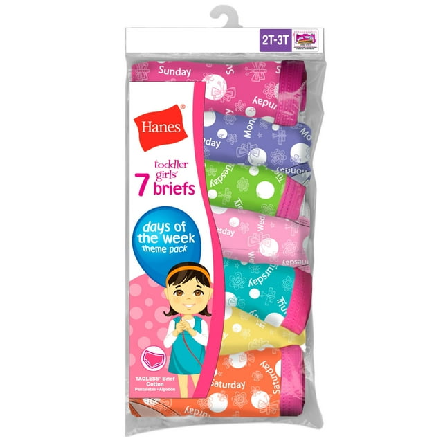Hanes Brief Underwear, 7-Pack (Toddler Girls)