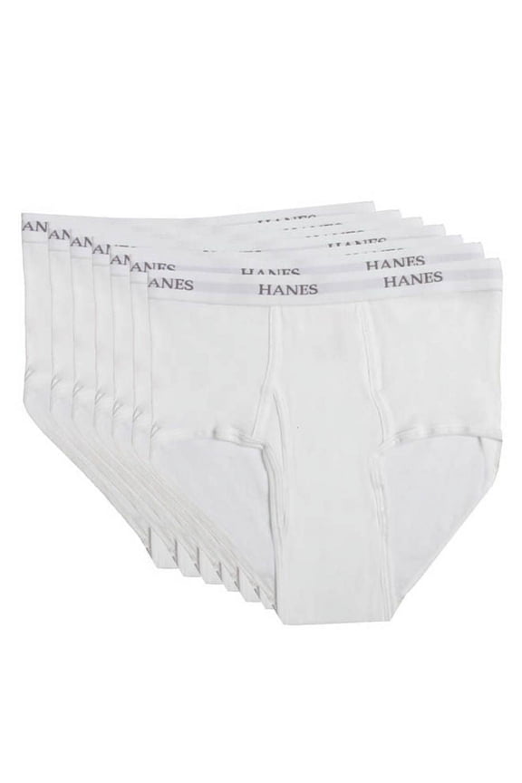 Men's Hanes 7764W7 Premium Cotton Full-Cut White Briefs - 7 Pack (White 2XL)