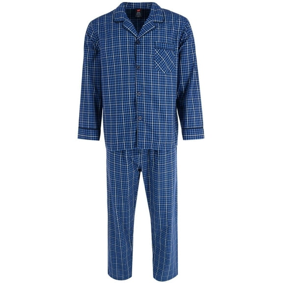 Hanes  Broadcloth Long Sleeve Pajama Set (Men Big & Tall)