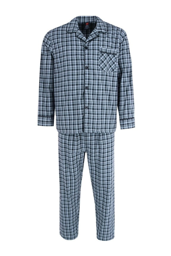 Broadcloth Long Sleeve Pajama Set (Men)