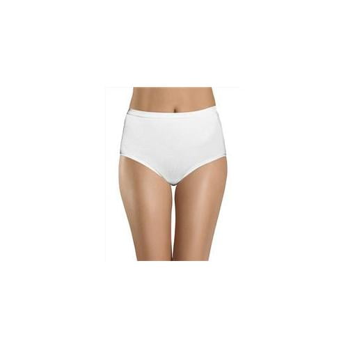 Hanes CW40WH Womens Classics White Cotton Brief White Size 9