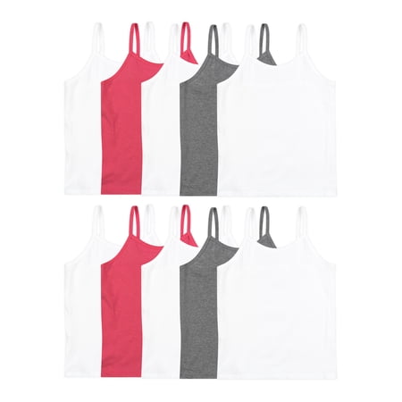 Hanes Camis Breathable Cotton Fabric, 10-Pack (Girls)