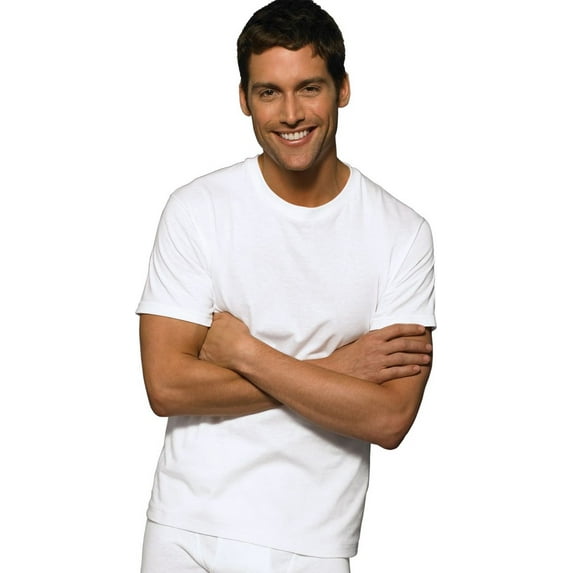 Hanes Classic Men's White Crew Neck T-Shirt White Medium