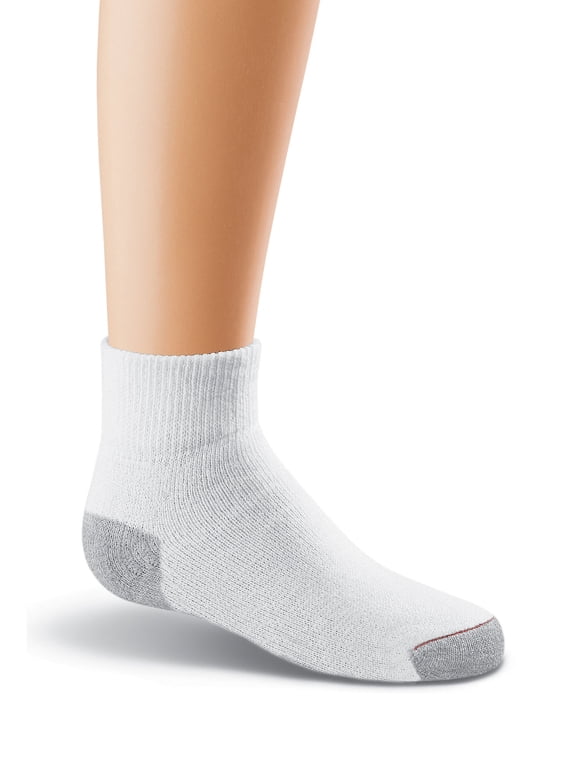 Classics Boys' Ankle EZ Sort Socks 6-Pk White L