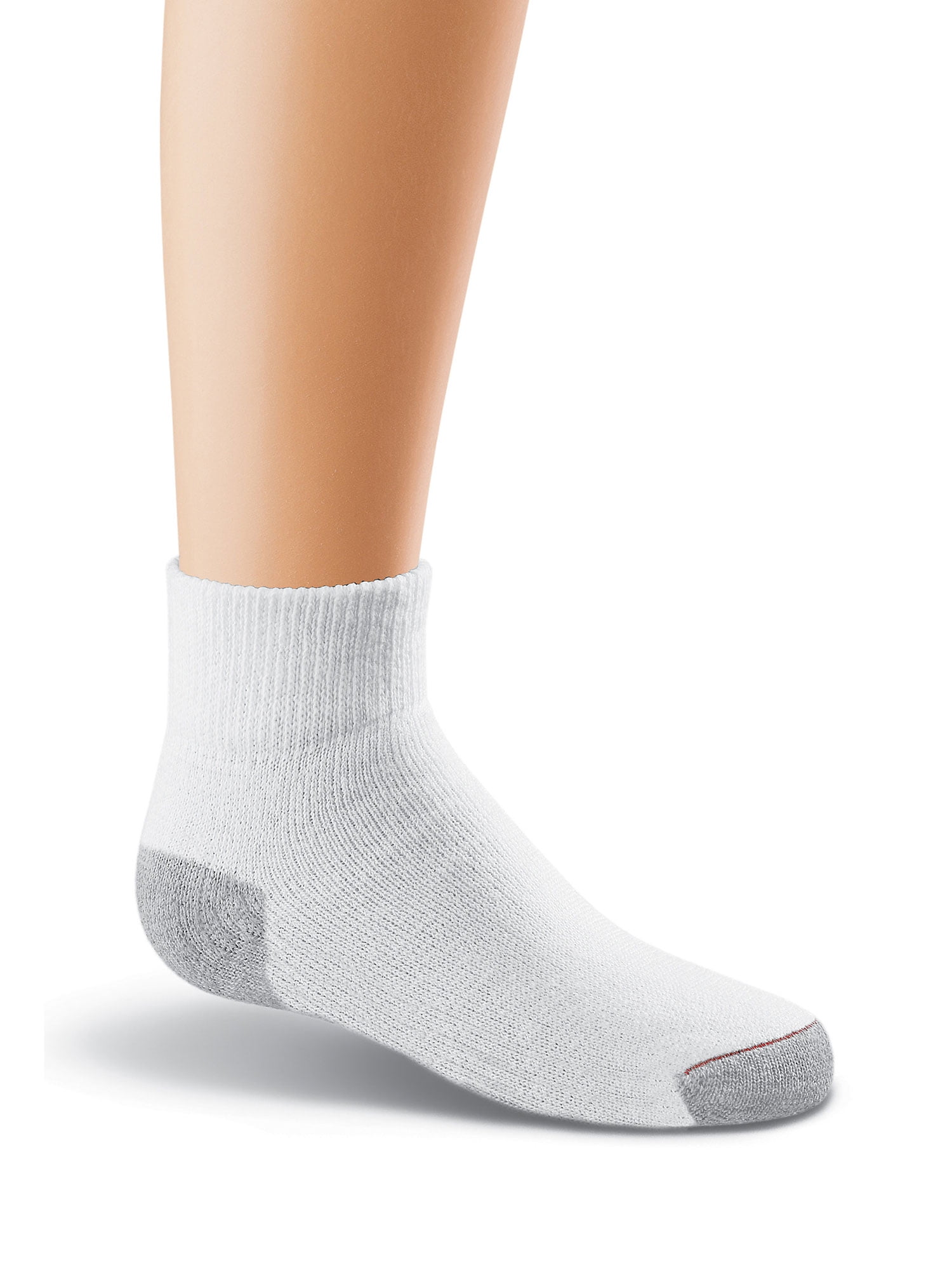 Hanes Classics Calzini Da Ragazzo – 6 Paia Bianche, Taglia Small (EU 20-25), Morbidi E Facili Da Abbinare - 3
