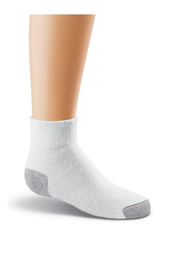 Classics Boys' Ankle EZ Sort Socks 6-Pk White M