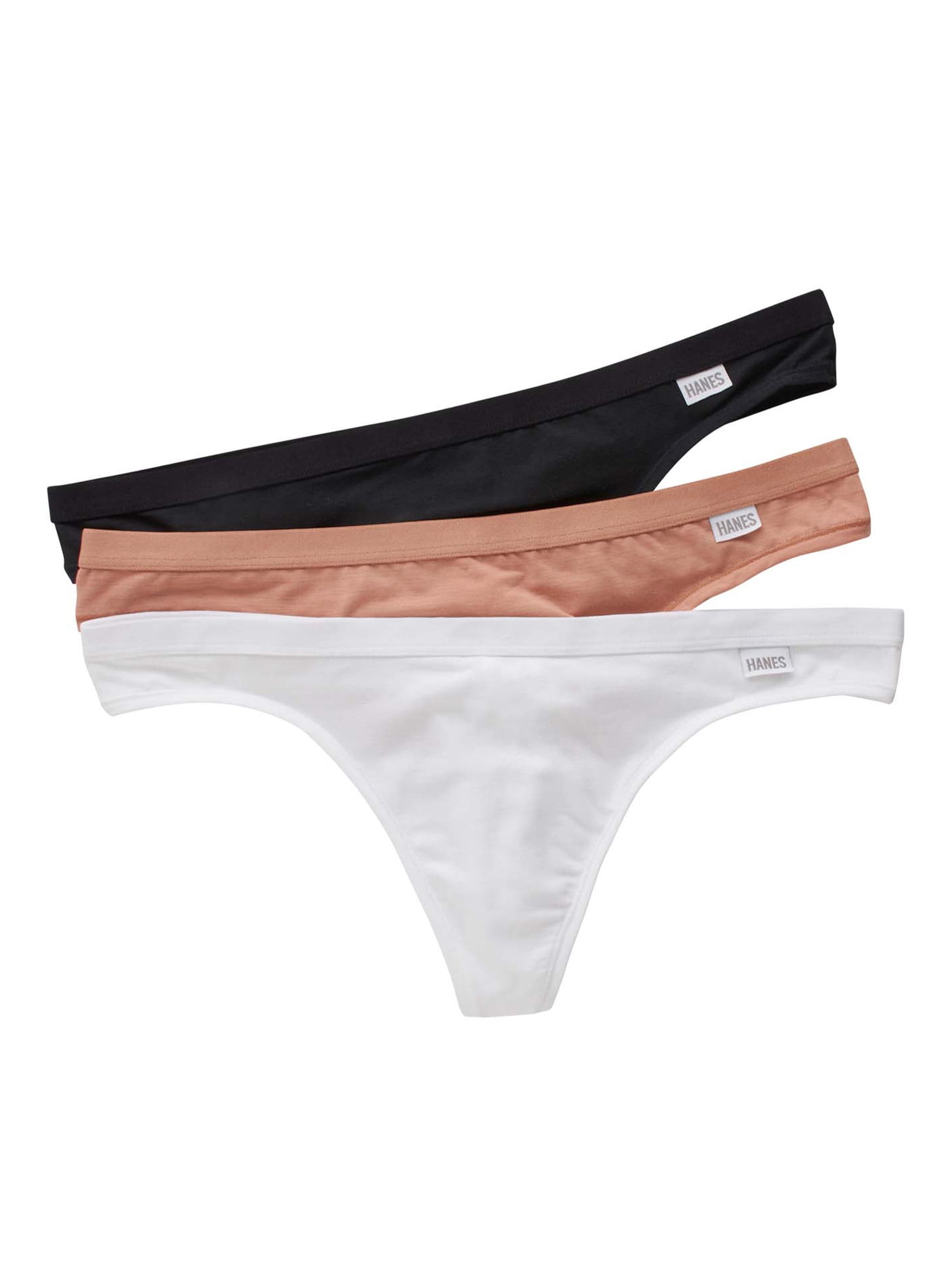 Hanes Classics Womens Cotton Modal Thong , 3 Pack