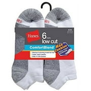 Hanes Comfort Blend Low Cut Socks, 6 Pack