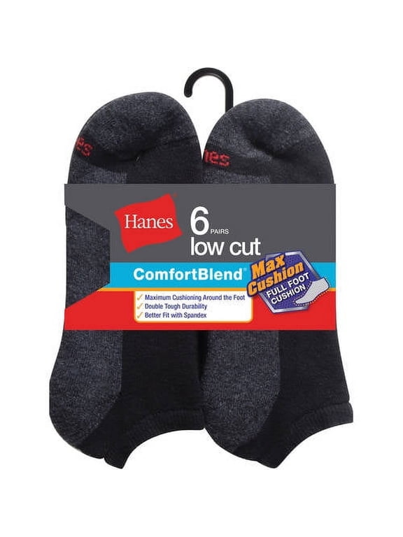 Comfort Blend Low Cut Socks, 6 Pack