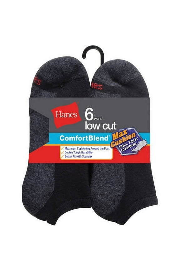 Comfort Blend Low Cut Socks, 6 Pack