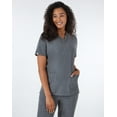 thumbnail image 1 of Hanes Comfort Fit Scrubs Women's Rib Back Scrub Top Ebony Heather 2XL, 1 of 10