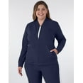 thumbnail image 1 of Hanes Comfort Fit Scrubs Women's Scrub Bomber Jacket Athletic Navy L, 1 of 6