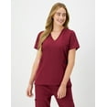 thumbnail image 1 of Hanes Comfort Fit Scrubs Women's Scrub Top Afternoon Burgundy XL, 1 of 10