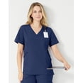 thumbnail image 1 of Hanes Comfort Fit Scrubs Women's Scrub Top Athletic Navy 3XL, 1 of 9