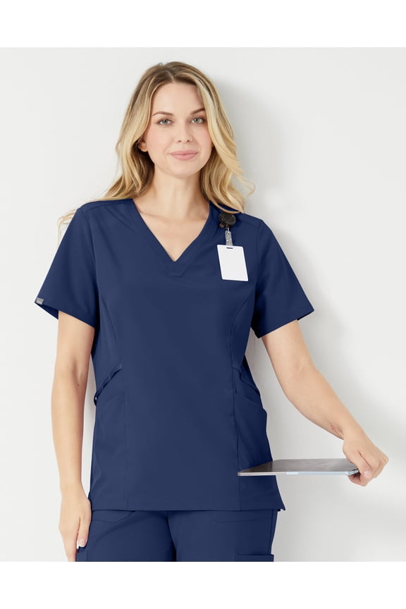 Comfort Fit Scrubs Women's Scrub Top Athletic Navy 3XL