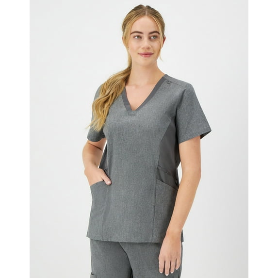 Hanes Womens Hanes Women's Scrubs V-Neck Scrub Top, Comfort Fit, Short Sleeve, Sizes S-3XL