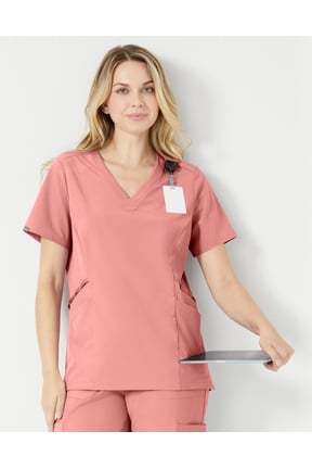 Comfort Fit Scrubs Women's Scrub Top Rose Ranch Pink M