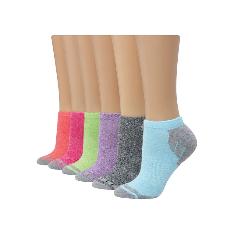 Hanes Comfort Fit Women's No-Show Socks, 6-Pairs Assorted Heather 5-9