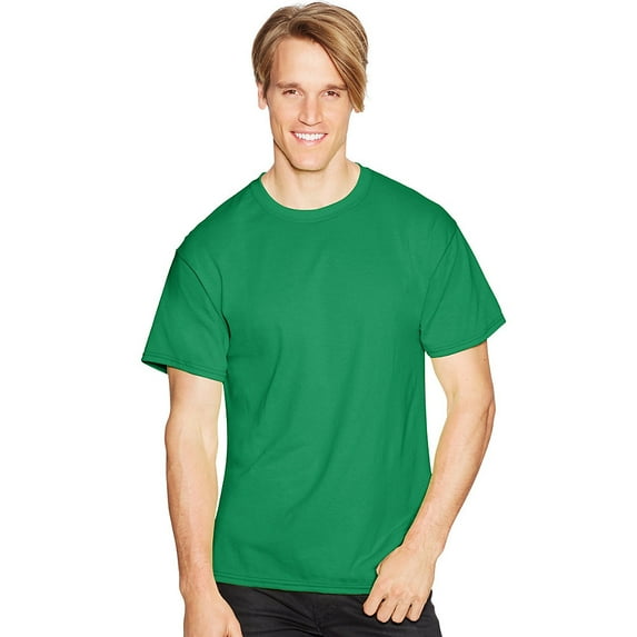 Hanes ComfortBlend; Eco Smart; Crewneck Men's T-Shirt, Color: Kelly Green, Size: 2XL --- PACK OF 2 (Men's Athleticwear)