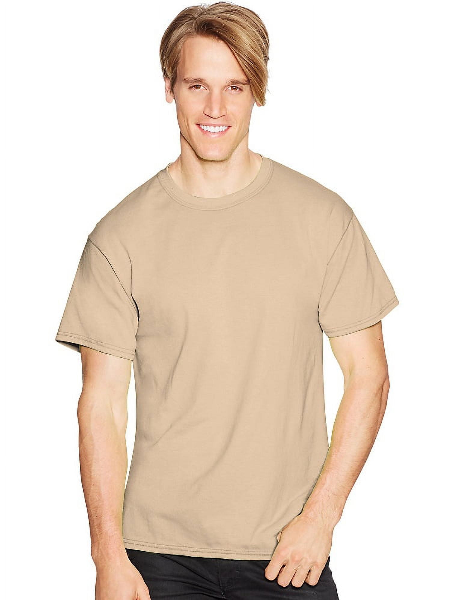 Hanes Comfortblend Ecosmart Crewneck Men's T-Shirt, Light Steel, 3Xl