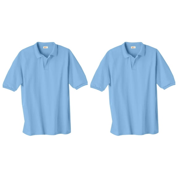 Hanes ComfortBlend EcoSmart Knit Polo Shirt, Pack of 2