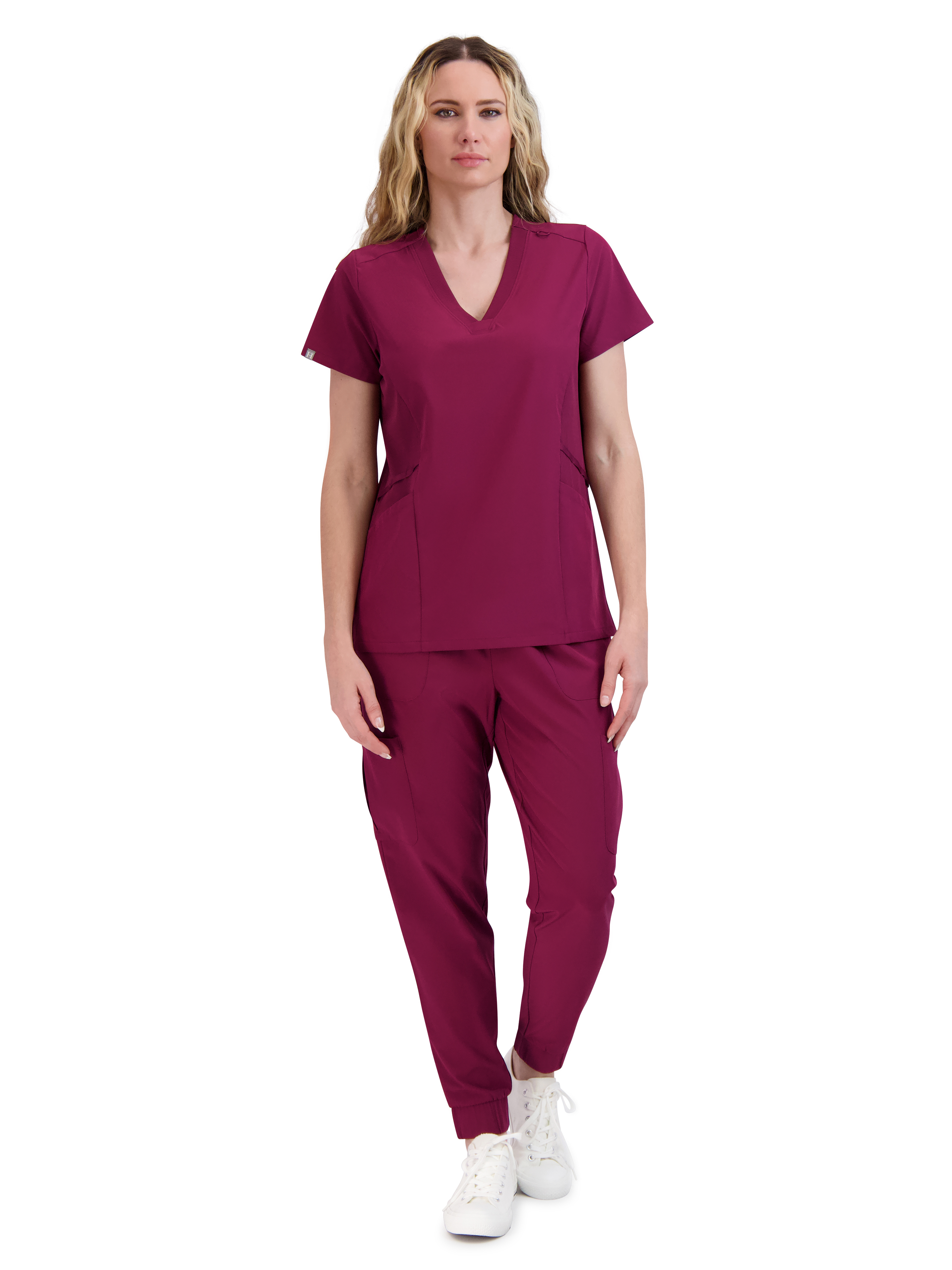 Hanes ComfortFit Stretch Women's Scrub Vneck and Jogger Set