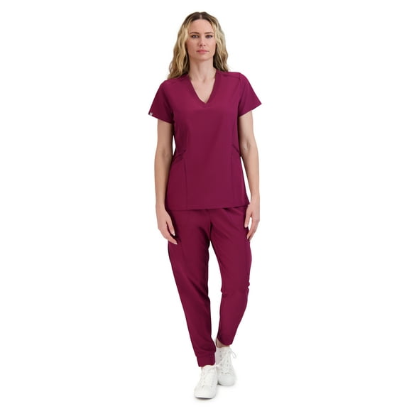 Hanes ComfortFit Stretch Women's Scrub V-neck and Jogger Set