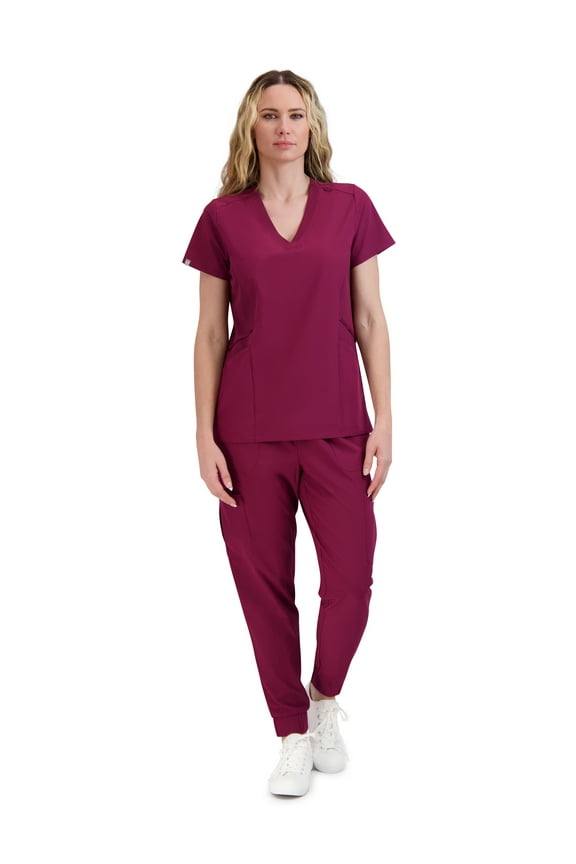 ComfortFit Stretch Women's Scrub V-neck and Jogger Set