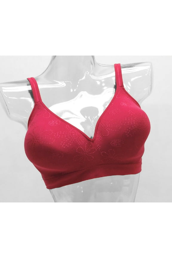 ComfortFlex Fit Burgundy Wire-Free Full Coverage Bra Women's Small