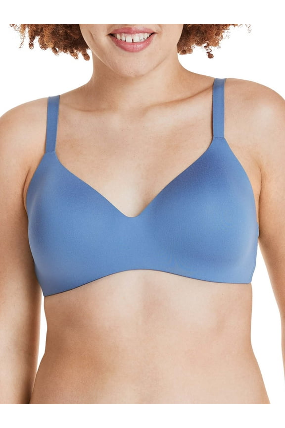 Womens No-Show Wireless Bra, Concealing Petals No-Show Bra with Convertible Straps