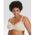 thumbnail image 1 of Hanes Womens No-Show Wireless Bra, Concealing Petals No-Show Bra with Convertible Straps, 1 of 4