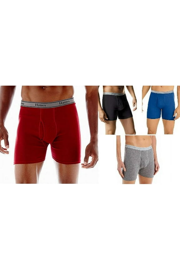 ComfortFlex Waistband Moisture Wicking Boxer Briefs 4-Pack Size: LG
