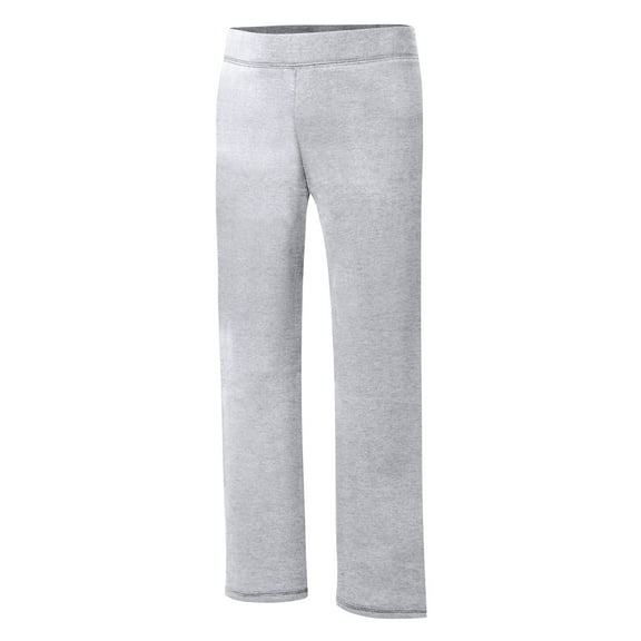 Hanes EcoSmart Girls' Fleece Sweatpants, Open Leg Light Steel L