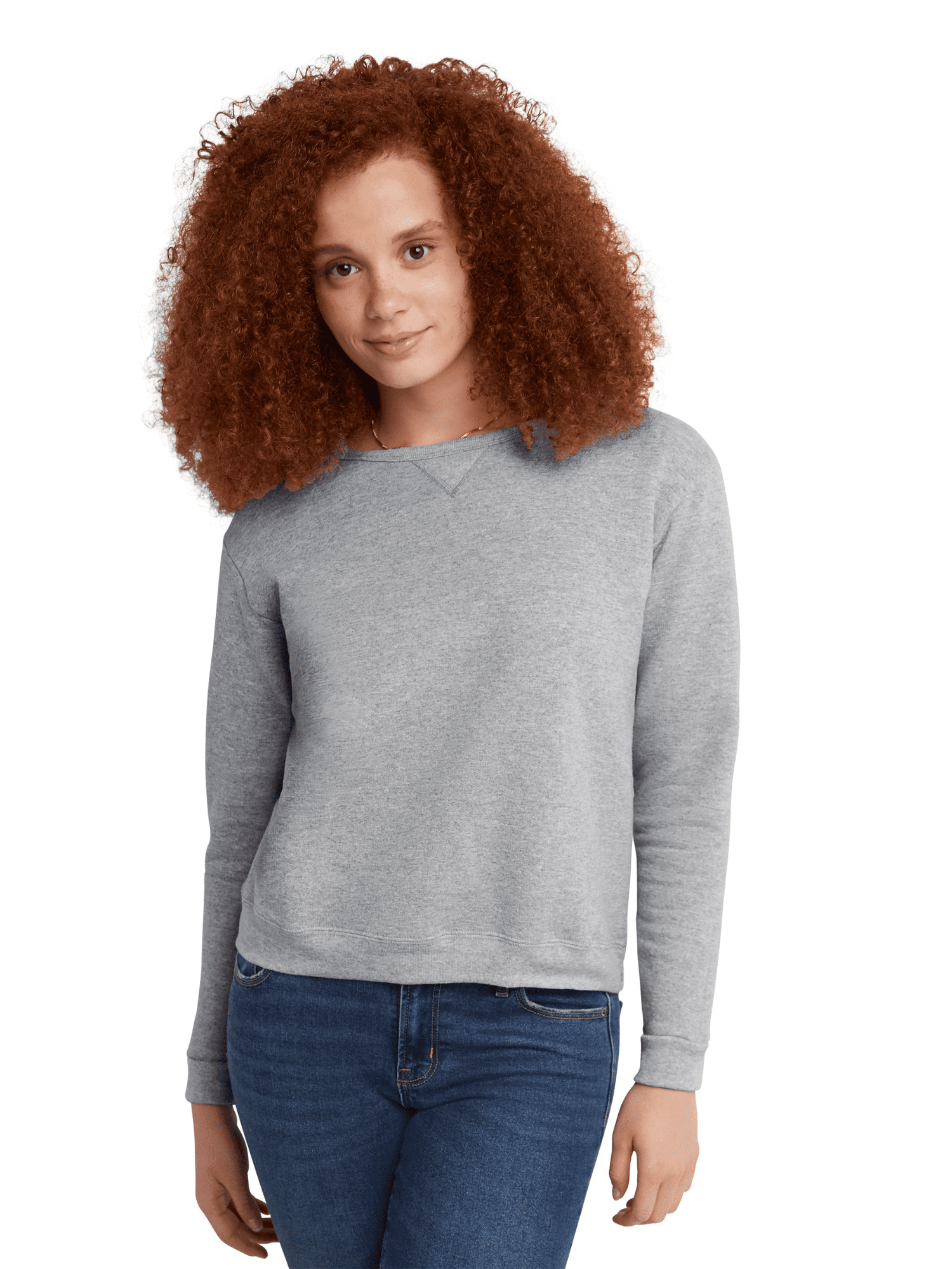 Hanes Women's and Women’s Plus Size Fleece Crewneck Pullover Sweatshirt with Long Sleeves, Sizes S-2X Hanes Women's and Women’s Plus Size Fleece Crewneck Pullover Sweatshirt with Long Sleeves, Sizes S-2X