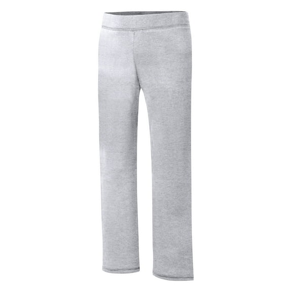Hanes EcoSmart Girls' Fleece Sweatpants, Open Leg Light Steel S