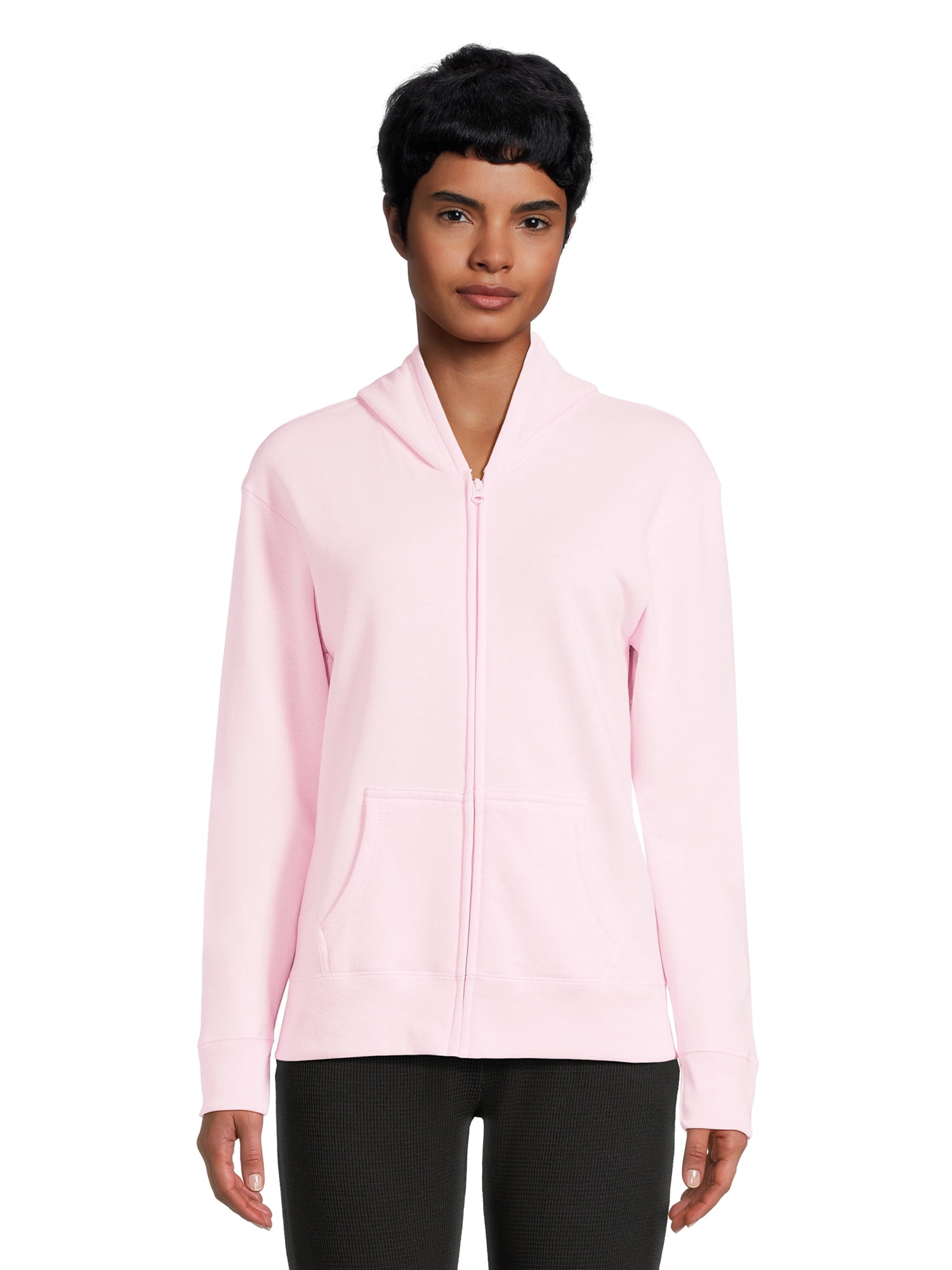 Hanes Just My Size Women's Full-Zip Slub Hoodie (Plus Hanes Just My Size Women's Full-Zip Slub Hoodie (Plus