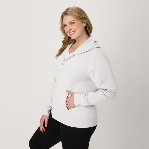Hanes EcoSmart Women's Full-Zip Fleece Hoodie
