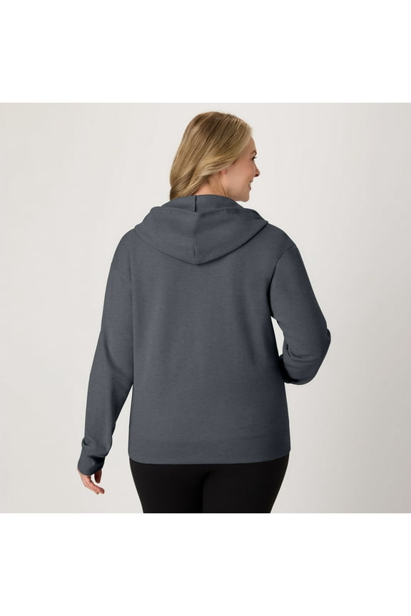 EcoSmart Women's Full-Zip Fleece Hoodie Slate Heather XL