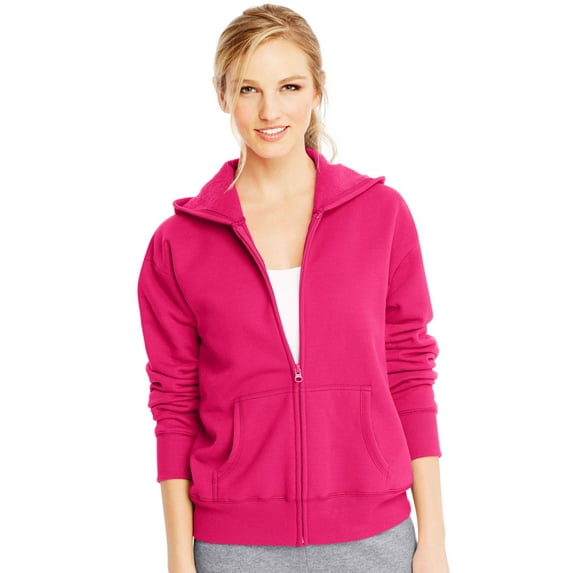 Hanes EcoSmart Women's Full-Zip Fleece Hoodie