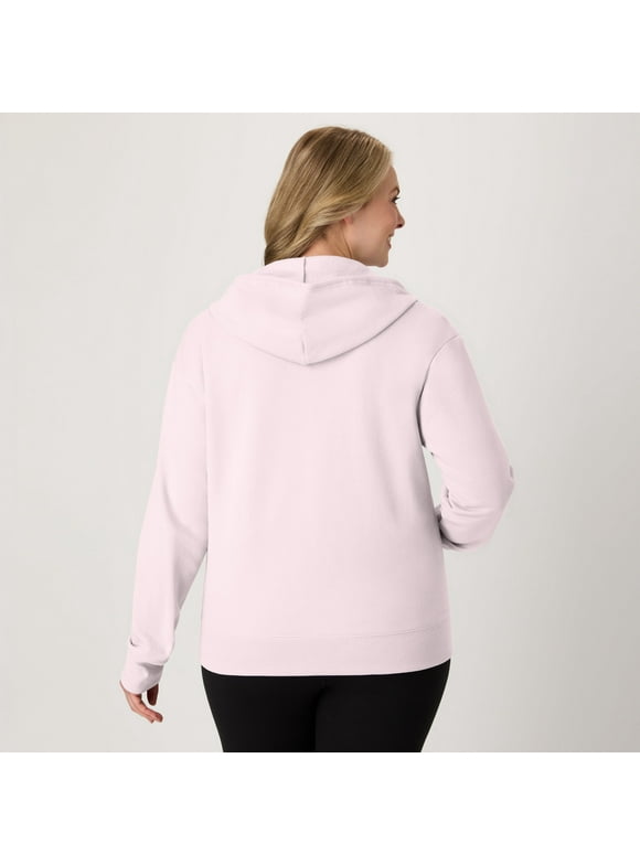 EcoSmart Women's Full-Zip Fleece Hoodie Pale Pink L