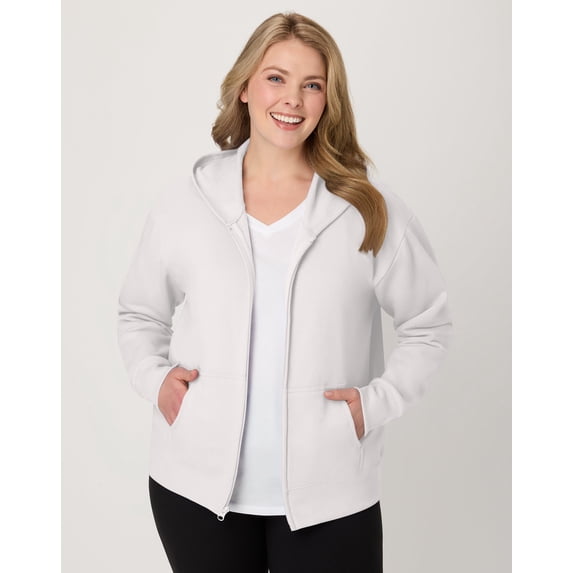 Hanes EcoSmart Women's Full-Zip Fleece Hoodie