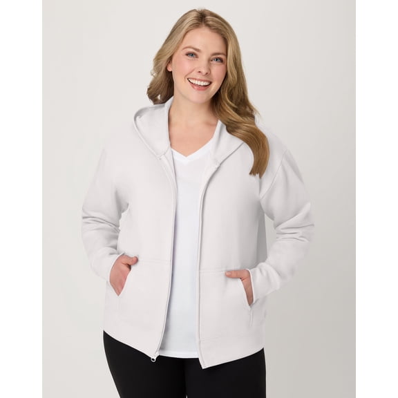 Hanes EcoSmart Women's Full-Zip Fleece Hoodie