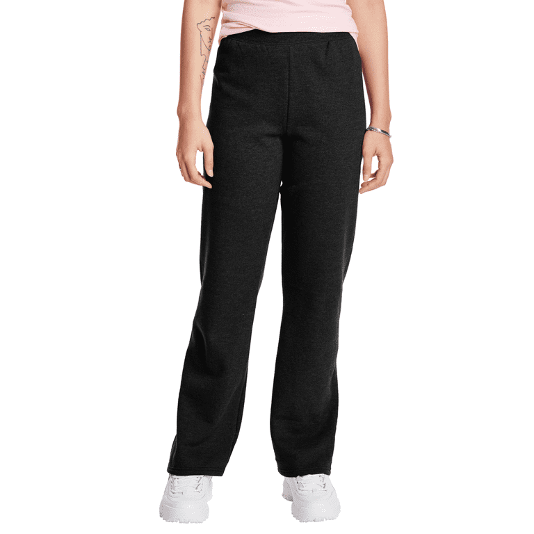 Hanes Women s EcoSmart Fleece Sweatpants Open Bottom Legs 30.5 Inseam S 2XL Soft Cozy Walmart