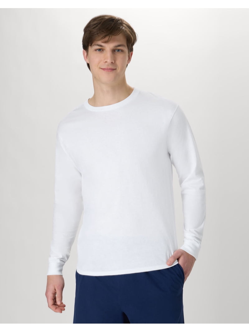 Hanes, Long-Sleeve T-Shirt, 4-Pack, Men