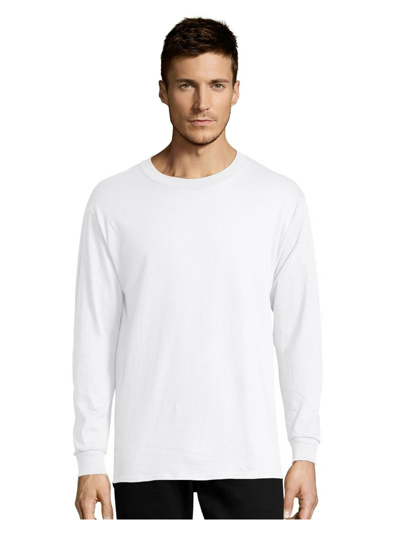 Hanes Men's ComfortSoft Long-Sleeve T-Shirt 4-Pack, 100