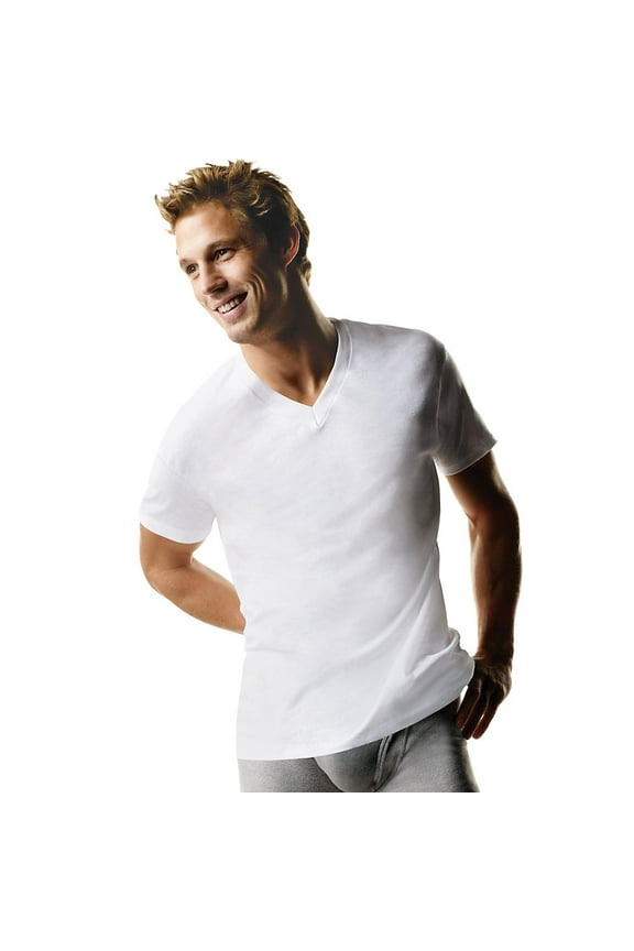 ComfortSoft® TAGLESS® Men's Big & Tall V-Neck Undershirt 3-Pack - 115HNT